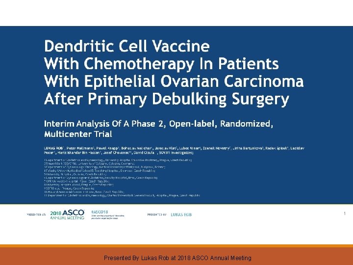 Dendritic Cell Vaccine With Chemotherapy In Patients With Epithelial Ovarian Carcinoma After Primary Debulking