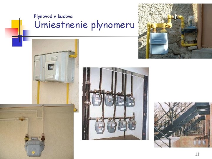 Plynovod v budove Umiestnenie plynomeru 2009/2010 Sv. F TUKE 11 
