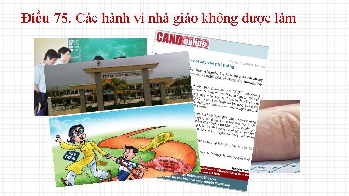 Điều 75. Các hành vi nhà giáo không được làm 