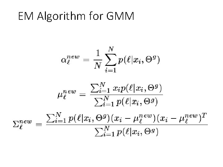 EM Algorithm for GMM 