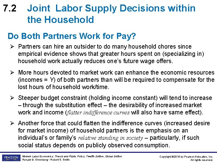 7. 2 Joint Labor Supply Decisions within the Household Do Both Partners Work for