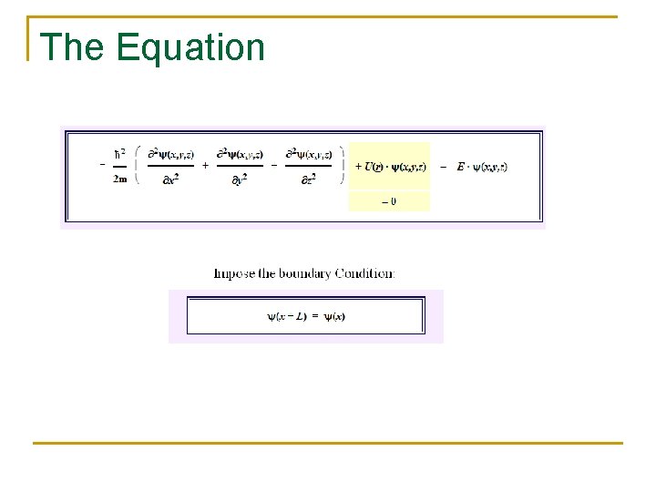 The Equation 