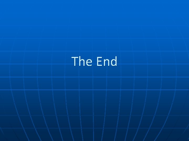 The End 