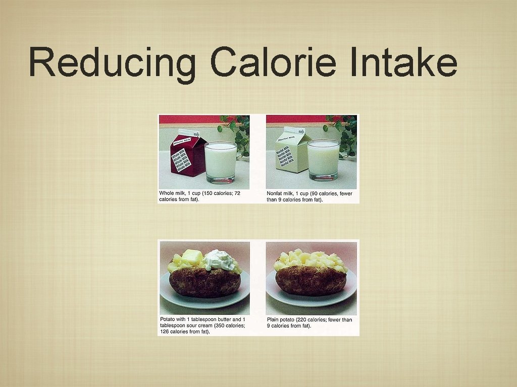 Reducing Calorie Intake 