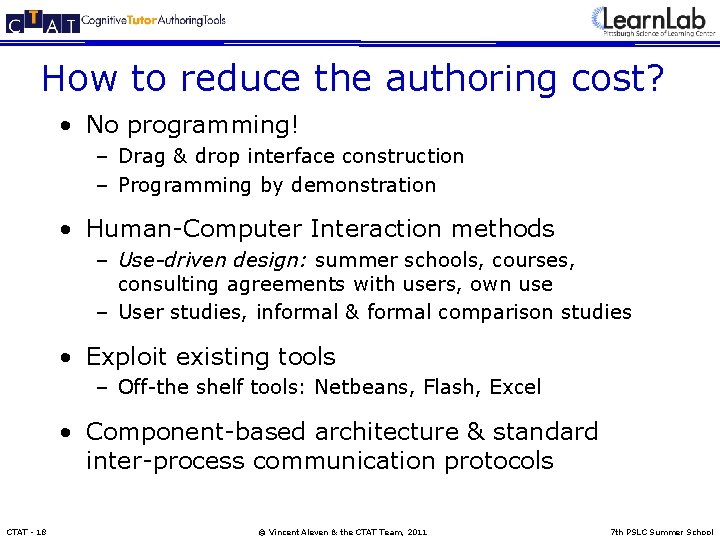 How to reduce the authoring cost? • No programming! – Drag & drop interface