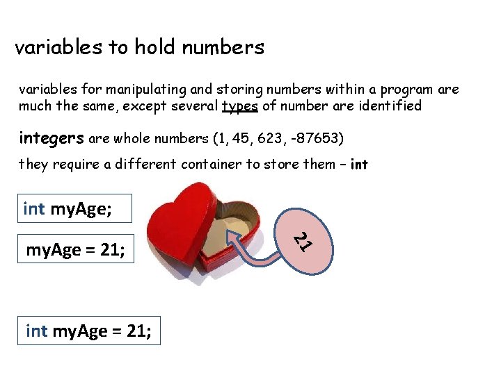 variables to hold numbers variables for manipulating and storing numbers within a program are variables to hold numbers variables for manipulating and storing numbers within a program are