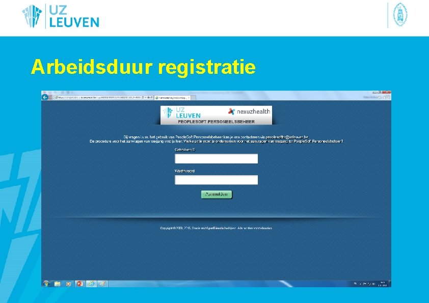 Arbeidsduur registratie 