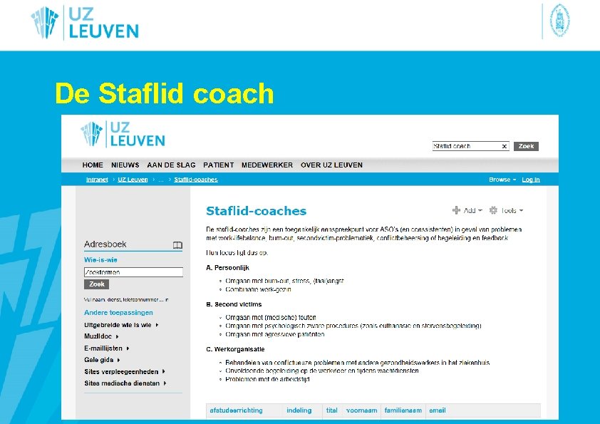De Staflid coach 