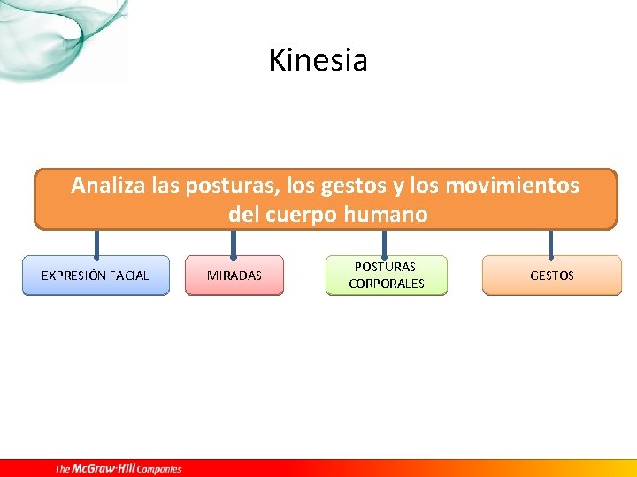 Kinesia Analiza las posturas, los gestos y los movimientos del cuerpo humano EXPRESIÓN FACIAL
