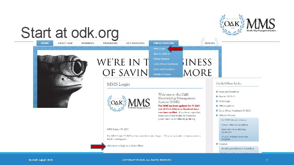  Start at odk. org Revised: August 2020 COPYRIGHT © 2020. ALL RIGHTS RESERVED.