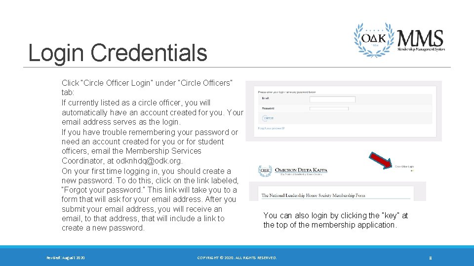 Login Credentials Click “Circle Officer Login” under “Circle Officers” tab: If currently listed as