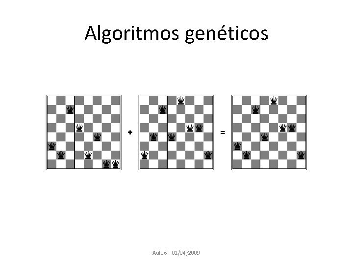 Algoritmos genéticos Aula 6 - 01/04/2009 