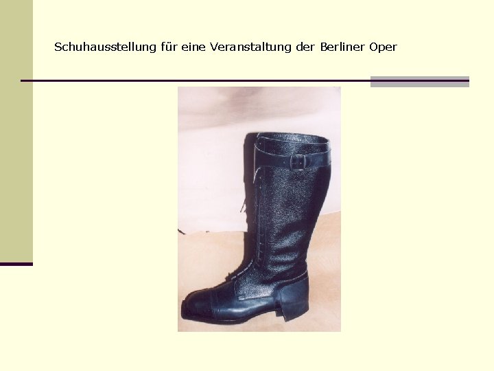 Schuhausstellung für eine Veranstaltung der Berliner Oper 