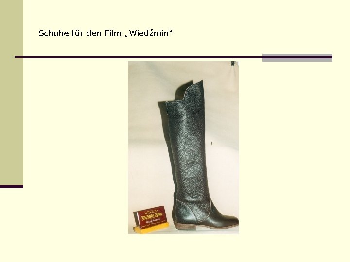 Schuhe für den Film „Wiedźmin“ 