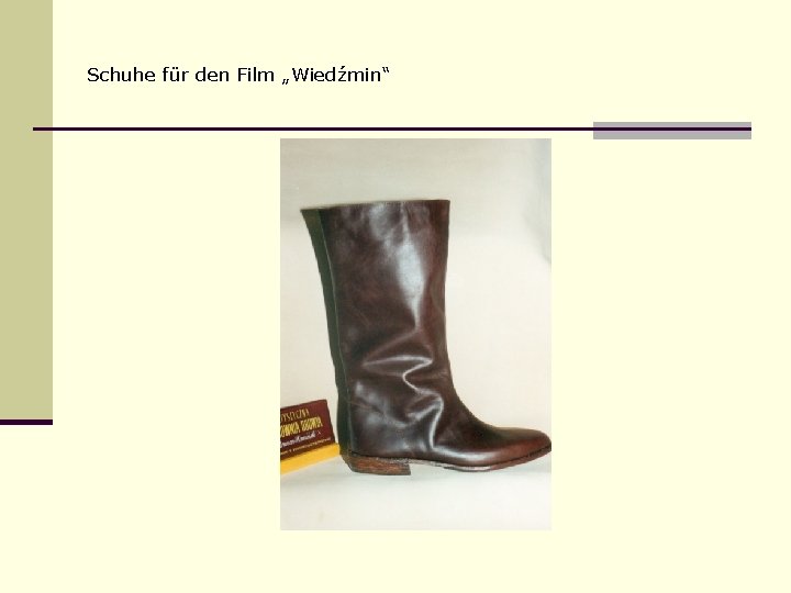 Schuhe für den Film „Wiedźmin“ 