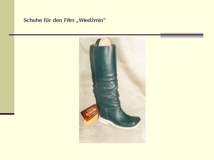 Schuhe für den Film „Wiedźmin“ 