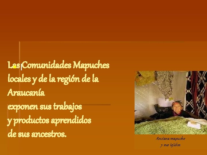 Las § l. Comunidades Mapuches locales y de la región de la Araucanía exponen