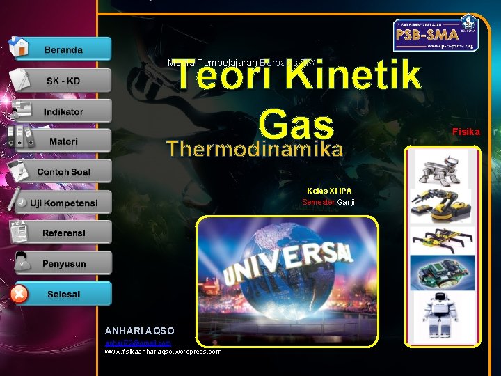 Teori Kinetik Gas Thermodinamika Media Pembelajaran Berbasis TIK Kelas XI IPA Semester Ganjil ANHARI