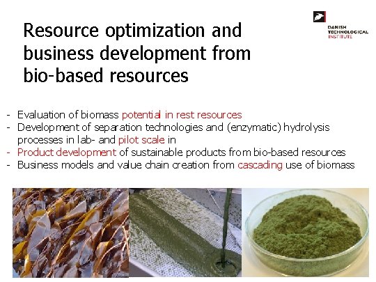 Resource optimization and business development from bio-based resources - Evaluation of biomass potential in