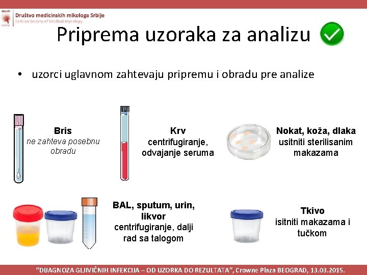 Priprema uzoraka za analizu • uzorci uglavnom zahtevaju pripremu i obradu pre analize Bris