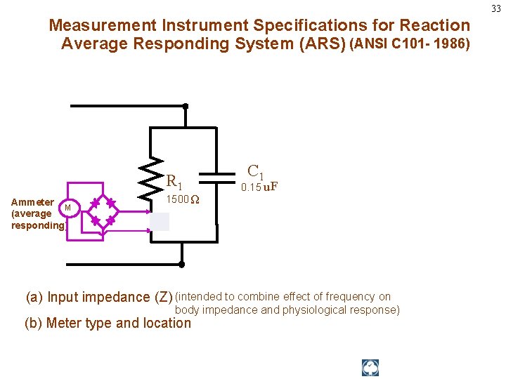 33 Measurement Instrument Specifications for Reaction Average Responding System (ARS) (ANSI C 101 -