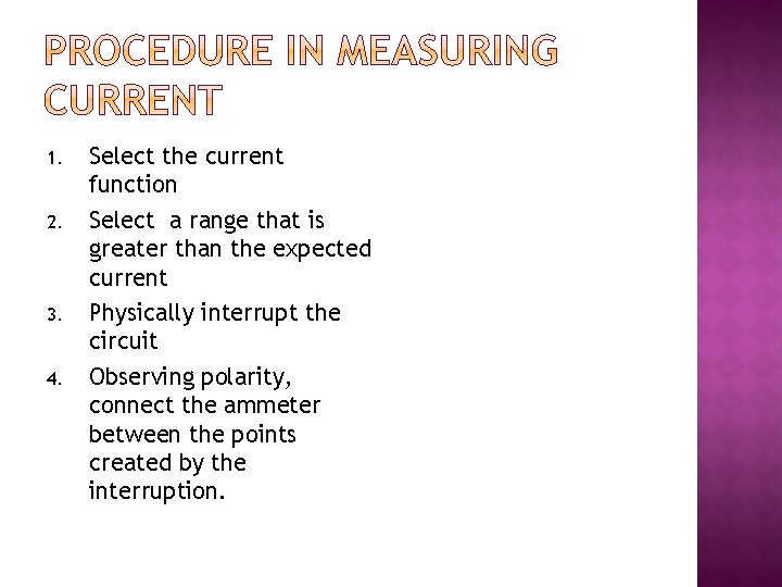 1. 2. 3. 4. Select the current function Select a range that is greater