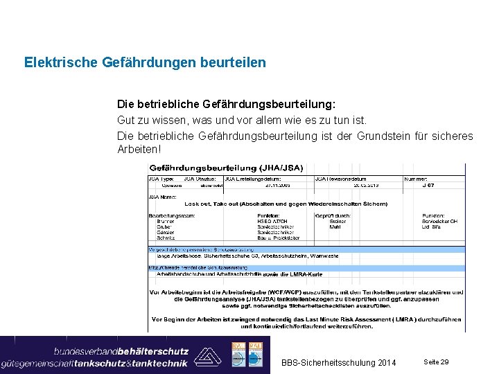 Elektrische Gefährdungen beurteilen Die betriebliche Gefährdungsbeurteilung: Gut zu wissen, was und vor allem wie