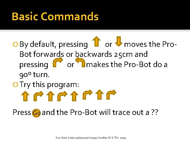 The ProBot Kate Lester and Nancy Chaffer Term