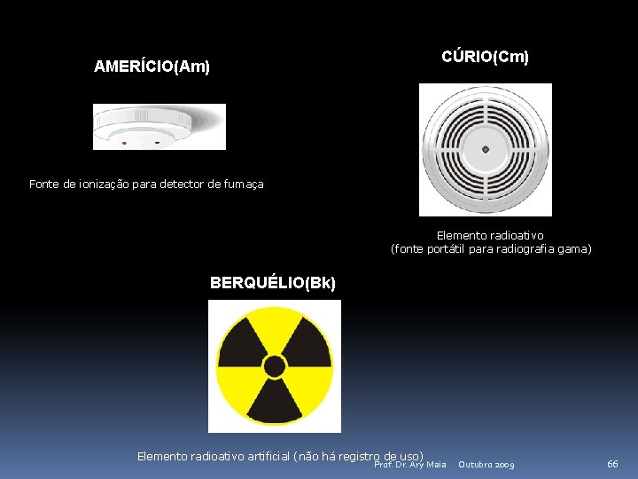 CÚRIO(Cm) AMERÍCIO(Am) Fonte de ionização para detector de fumaça Elemento radioativo (fonte portátil para