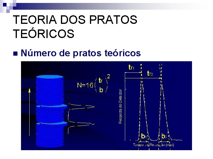 TEORIA DOS PRATOS TEÓRICOS n Número de pratos teóricos 