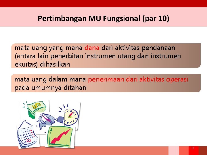 Pertimbangan MU Fungsional (par 10) mata uang yang mana dari aktivitas pendanaan (antara lain