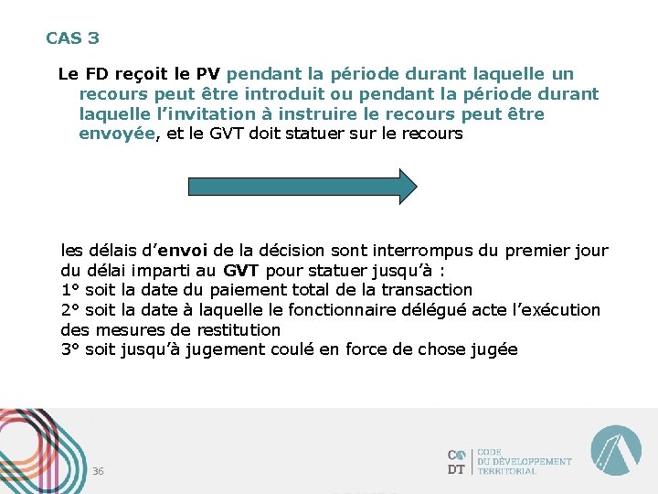 CAS 3 Le FD reçoit le PV pendant la période durant laquelle un recours