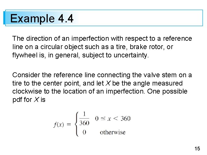 Example 4. 4 The direction of an imperfection with respect to a reference line