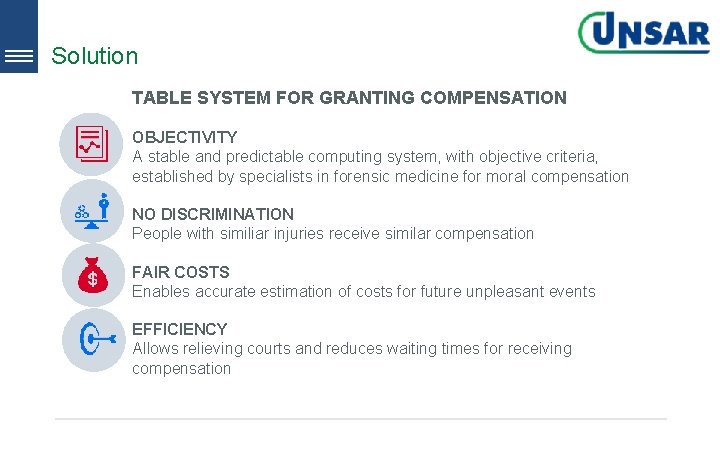 Solution TABLE SYSTEM FOR GRANTING COMPENSATION OBJECTIVITY A stable and predictable computing system, with Solution TABLE SYSTEM FOR GRANTING COMPENSATION OBJECTIVITY A stable and predictable computing system, with