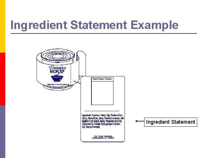 Ingredient Statement Example Ingredient Statement 