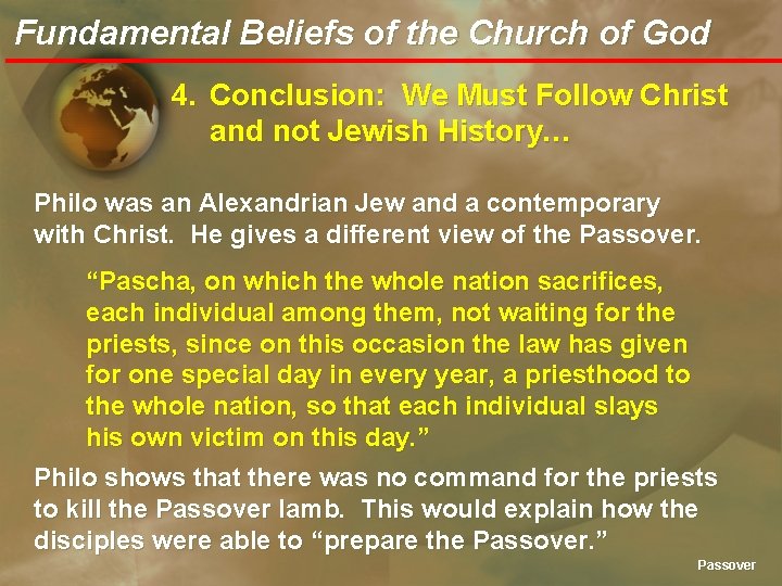 Fundamental Beliefs of the Church of God 4. Conclusion: We Must Follow Christ and