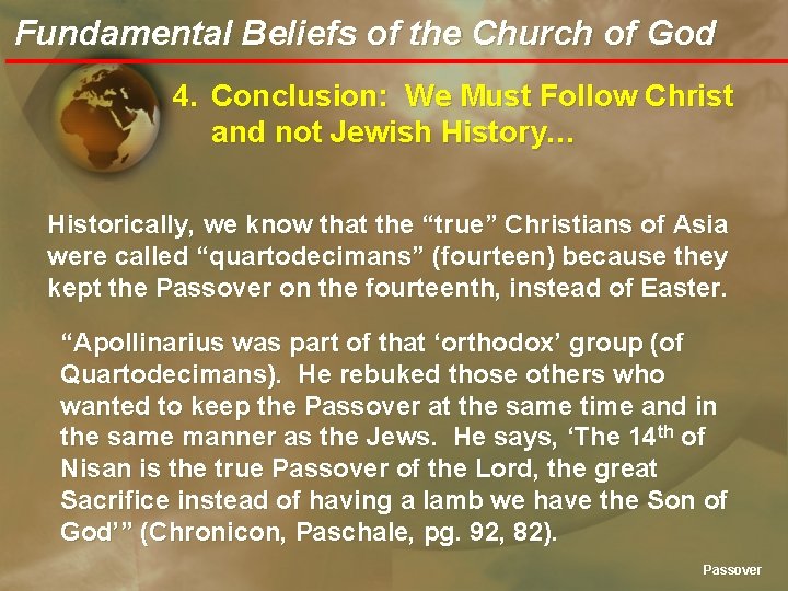 Fundamental Beliefs of the Church of God 4. Conclusion: We Must Follow Christ and