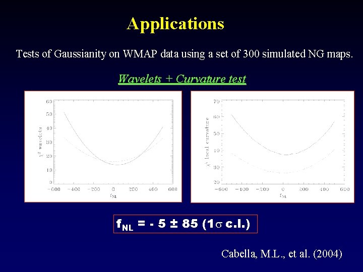 Applications Tests of Gaussianity on WMAP data using a set of 300 simulated NG
