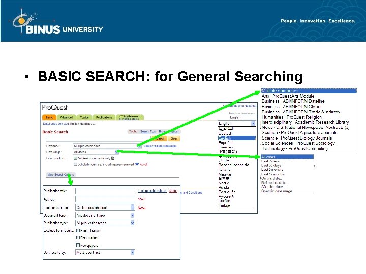  • BASIC SEARCH: for General Searching 