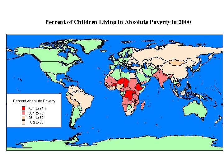 Percent of Children Living in Absolute Poverty in 2000 