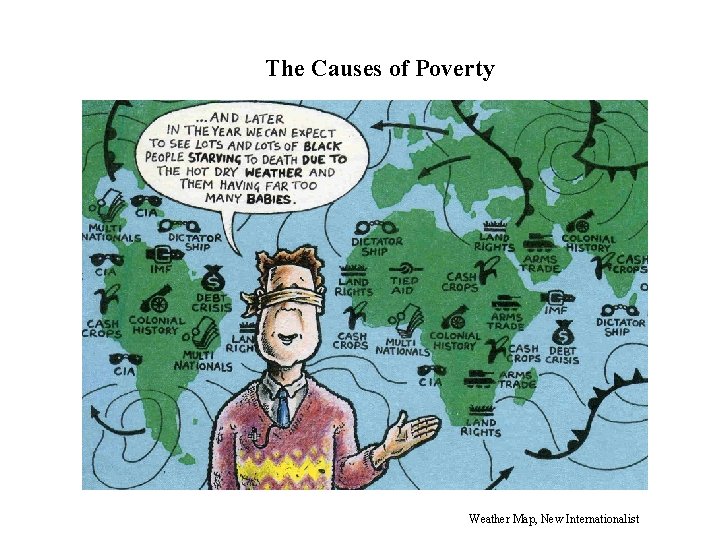 The Causes of Poverty Weather Map, New Internationalist 