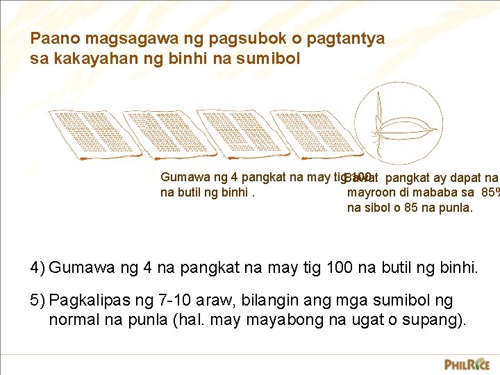 Paano magsagawa ng pagsubok o pagtantya sa kakayahan ng binhi na sumibol Gumawa ng Paano magsagawa ng pagsubok o pagtantya sa kakayahan ng binhi na sumibol Gumawa ng