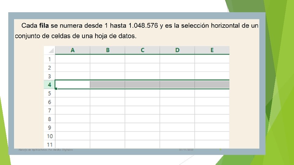 Manejo de Aplicaciones Por Medios Digitales 30/11/2020 9 