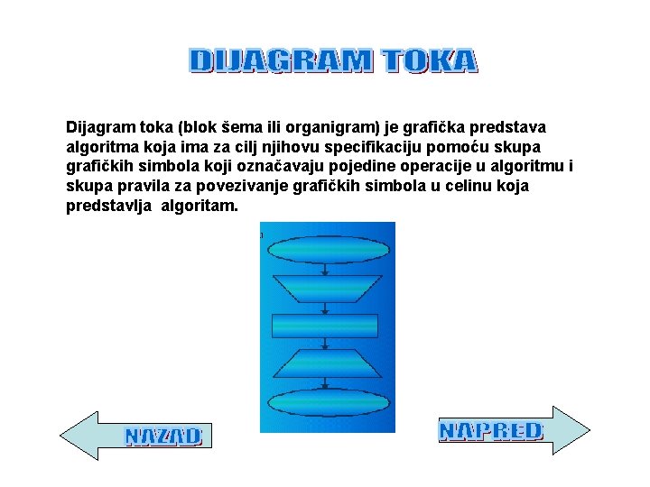 Dijagram toka (blok šema ili organigram) je grafička predstava algoritma koja ima za cilj