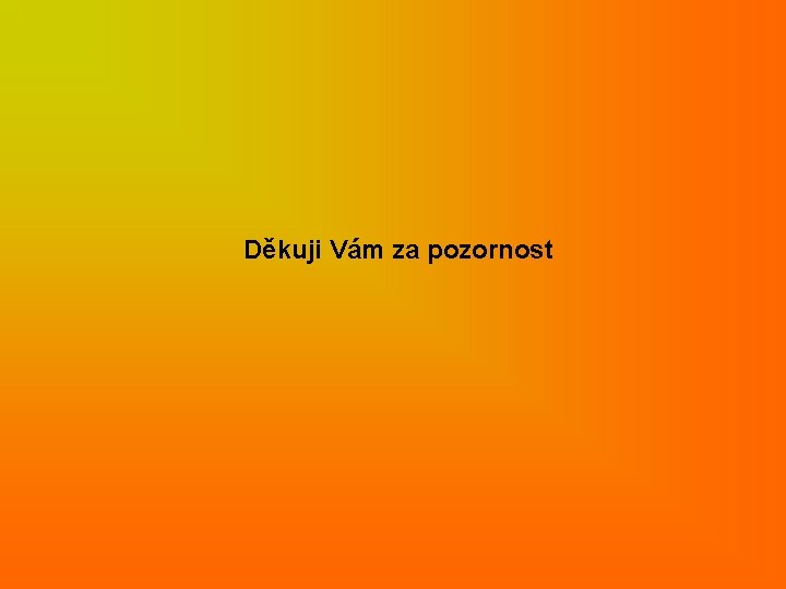 Děkuji Vám za pozornost 