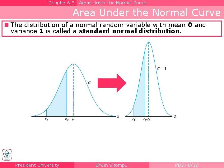 Chapter 6. 3 Areas Under the Normal Curve Area Under the Normal Curve n