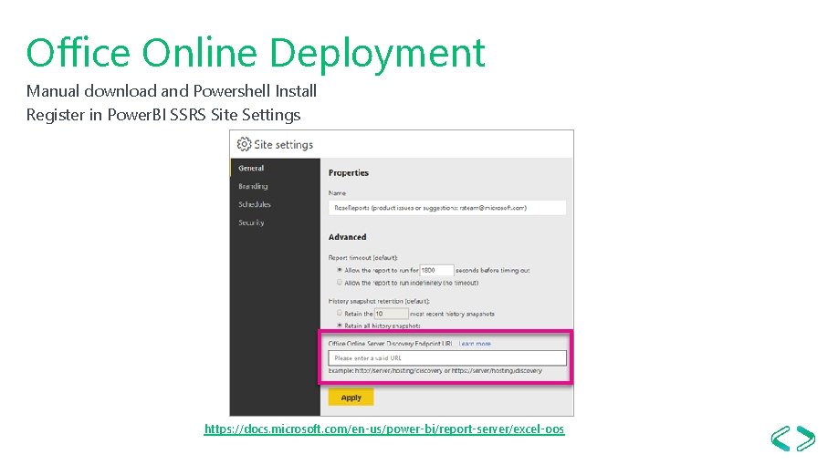 Office Online Deployment Manual download and Powershell Install Register in Power. BI SSRS Site