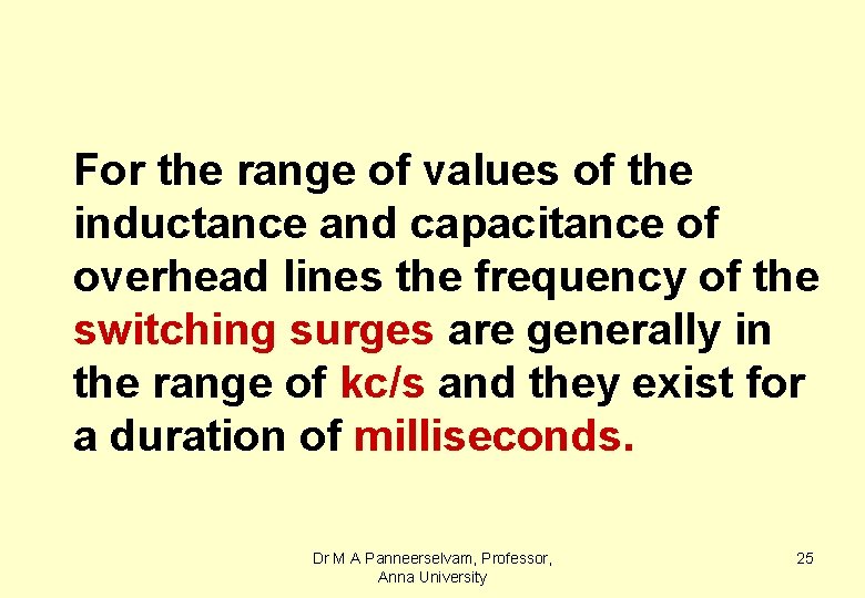 For the range of values of the inductance and capacitance of overhead lines the