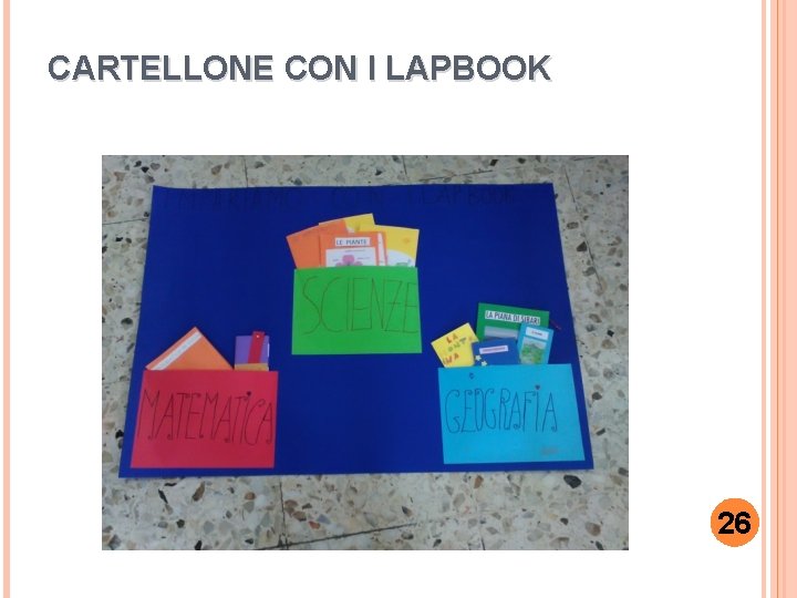 CARTELLONE CON I LAPBOOK 26 