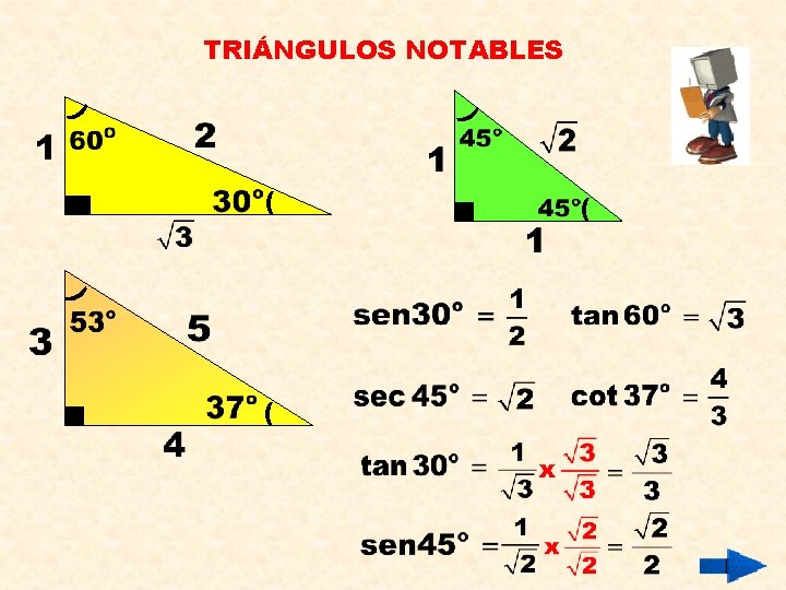 TRIÁNGULOS NOTABLES ) ) ( ( 